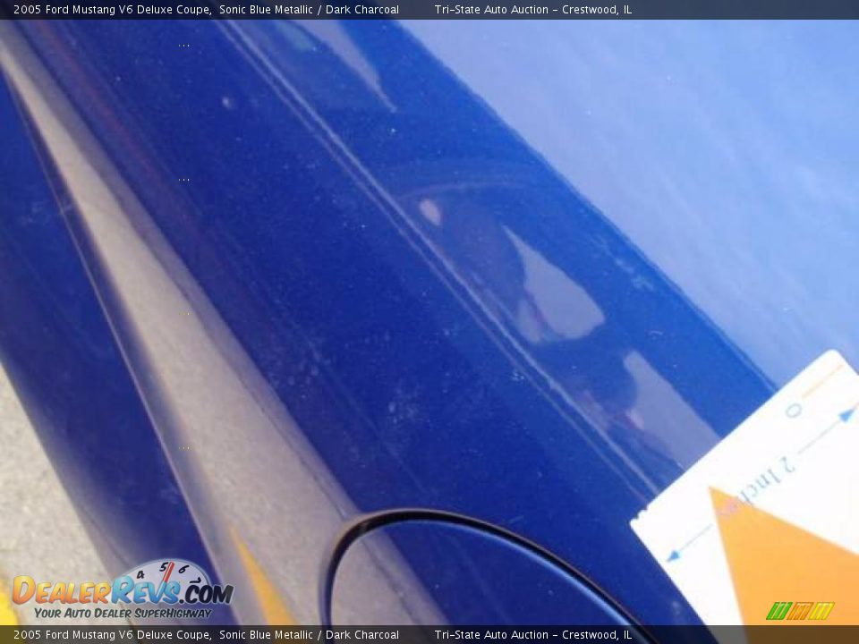 2005 Ford Mustang V6 Deluxe Coupe Sonic Blue Metallic / Dark Charcoal Photo #4