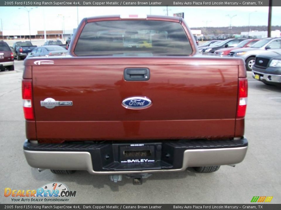 2005 Ford F150 King Ranch SuperCrew 4x4 Dark Copper Metallic / Castano Brown Leather Photo #5