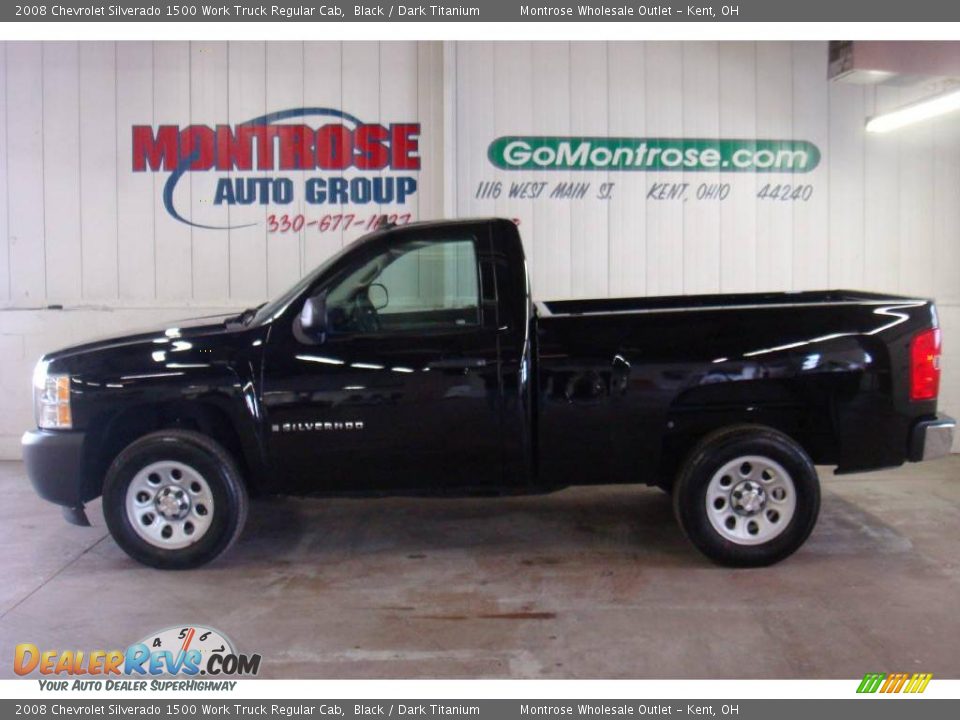 2008 Chevrolet Silverado 1500 Work Truck Regular Cab Black / Dark Titanium Photo #1