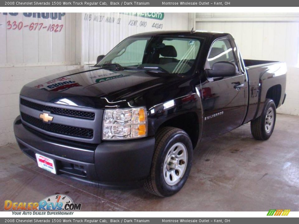 2008 Chevrolet Silverado 1500 Work Truck Regular Cab Black / Dark Titanium Photo #2