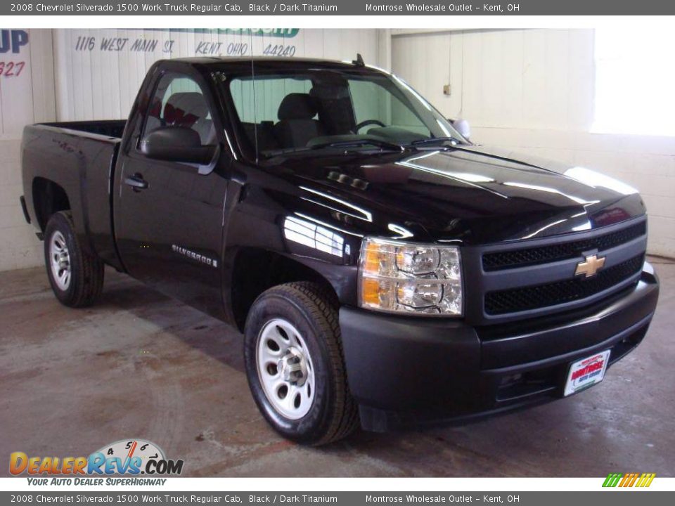 2008 Chevrolet Silverado 1500 Work Truck Regular Cab Black / Dark Titanium Photo #3