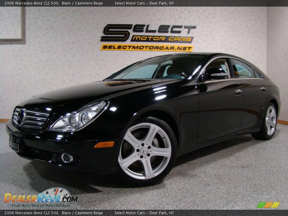 2006 Mercedes-Benz CLS 500 Black / Cashmere Beige Photo #1