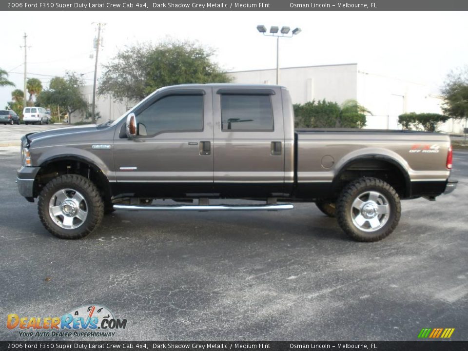 2006 Ford F350 Super Duty Lariat Crew Cab 4x4 Dark Shadow Grey Metallic / Medium Flint Photo #3