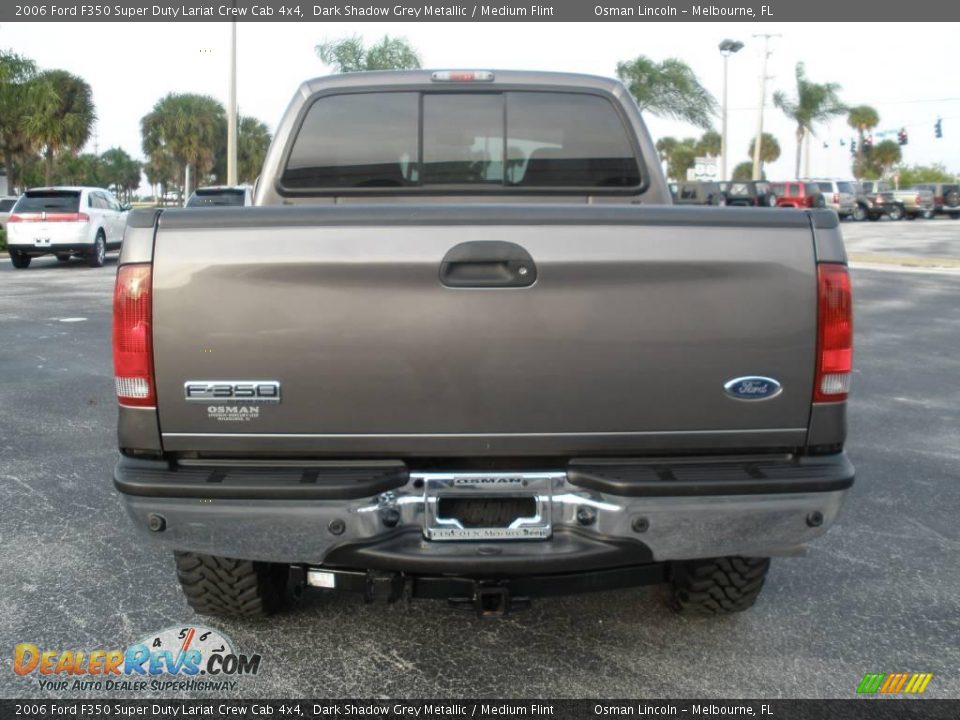 2006 Ford F350 Super Duty Lariat Crew Cab 4x4 Dark Shadow Grey Metallic / Medium Flint Photo #4