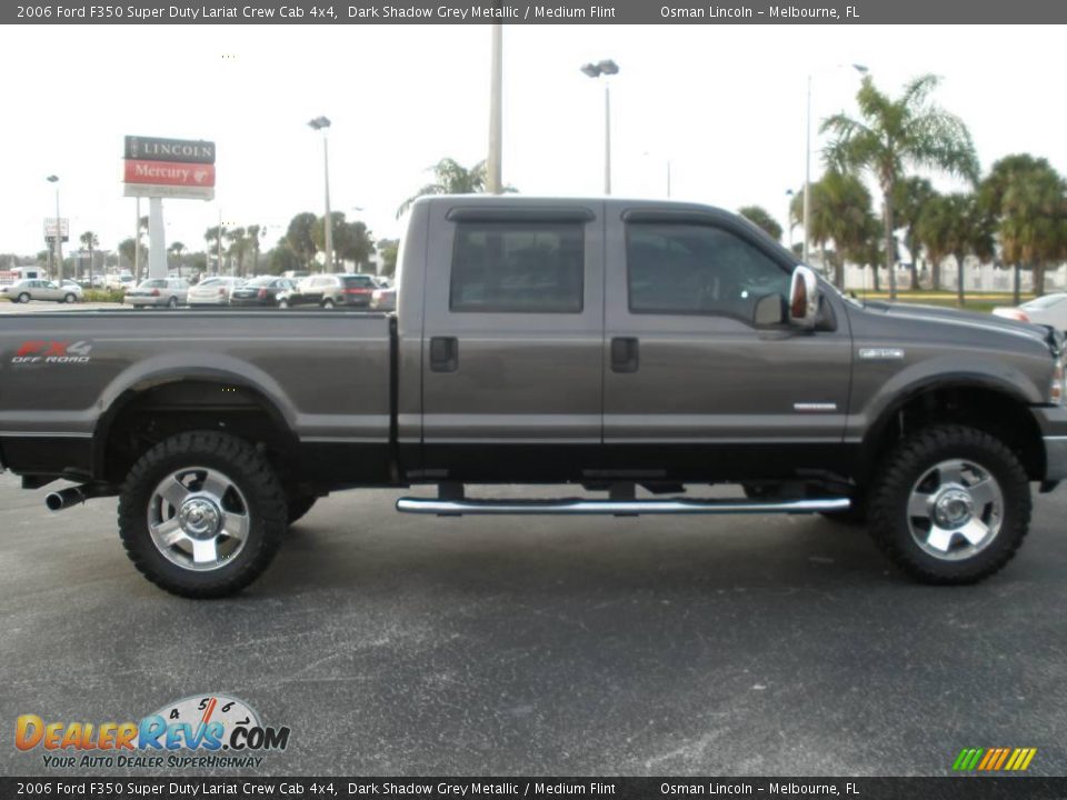 2006 Ford F350 Super Duty Lariat Crew Cab 4x4 Dark Shadow Grey Metallic / Medium Flint Photo #5
