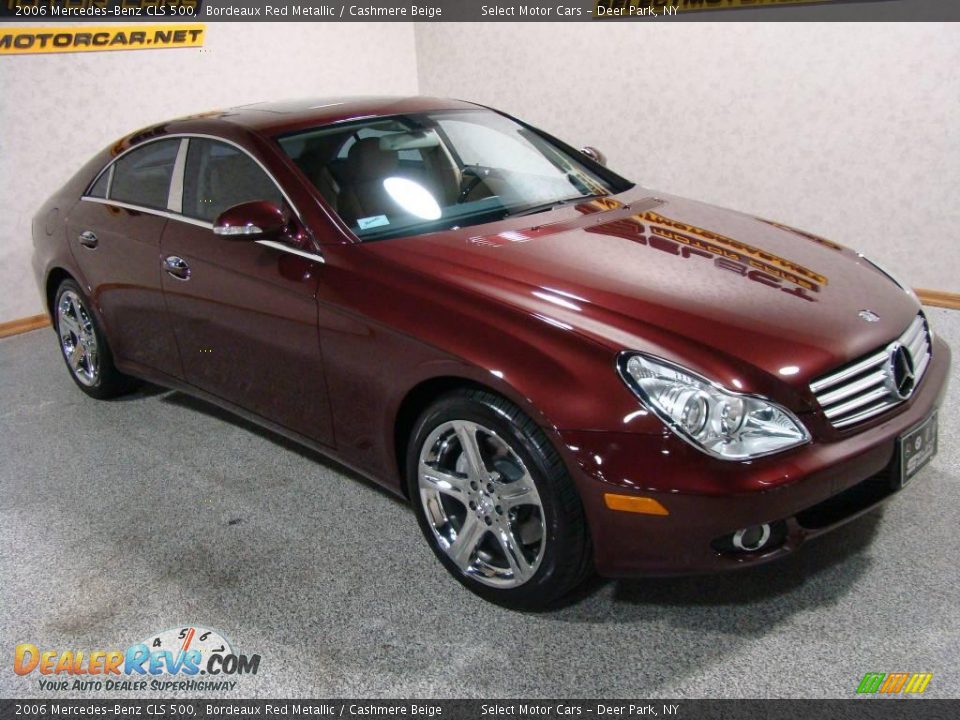 2006 Mercedes-Benz CLS 500 Bordeaux Red Metallic / Cashmere Beige Photo #3