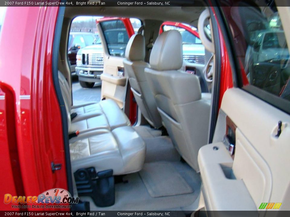 2007 Ford F150 Lariat SuperCrew 4x4 Bright Red / Tan Photo #12