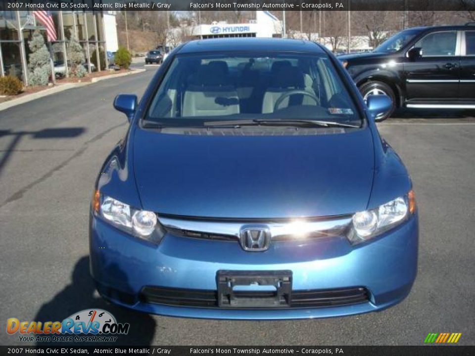 2007 Honda Civic EX Sedan Atomic Blue Metallic / Gray Photo #6