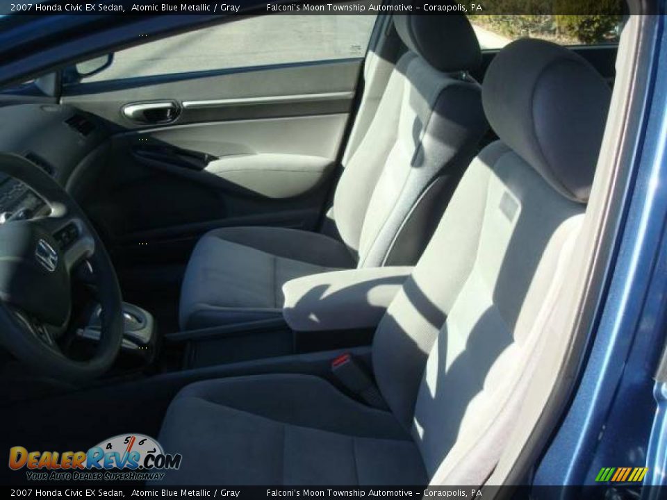 2007 Honda Civic EX Sedan Atomic Blue Metallic / Gray Photo #8