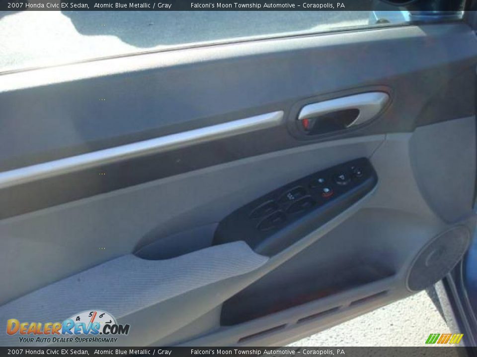 2007 Honda Civic EX Sedan Atomic Blue Metallic / Gray Photo #11