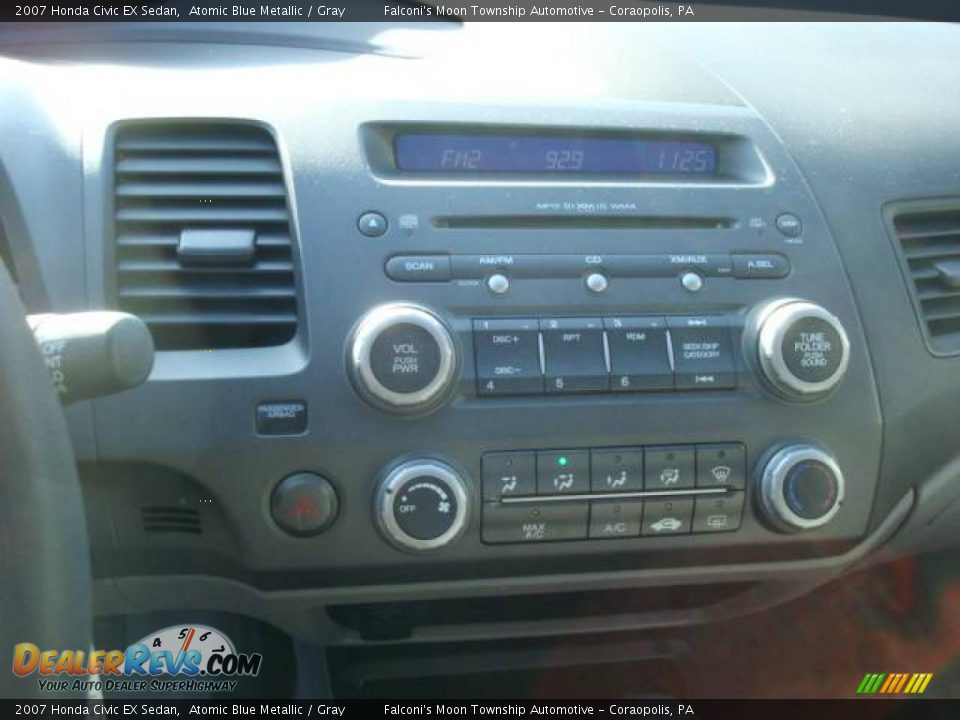 2007 Honda Civic EX Sedan Atomic Blue Metallic / Gray Photo #13
