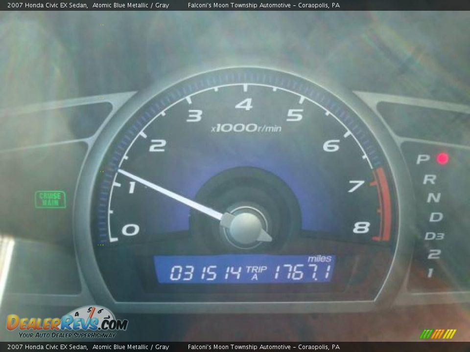 2007 Honda Civic EX Sedan Atomic Blue Metallic / Gray Photo #15