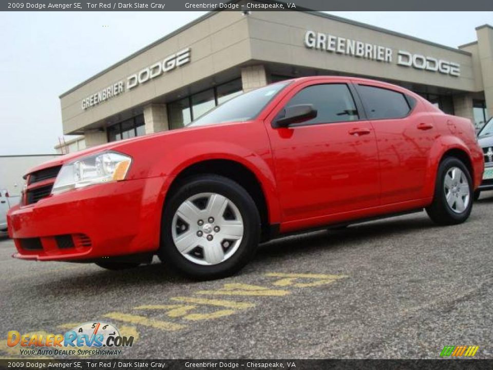 2009 Dodge Avenger SE Tor Red / Dark Slate Gray Photo #2