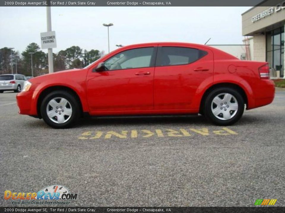 2009 Dodge Avenger SE Tor Red / Dark Slate Gray Photo #3