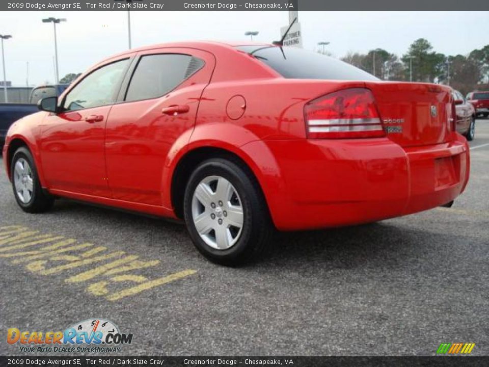 2009 Dodge Avenger SE Tor Red / Dark Slate Gray Photo #4