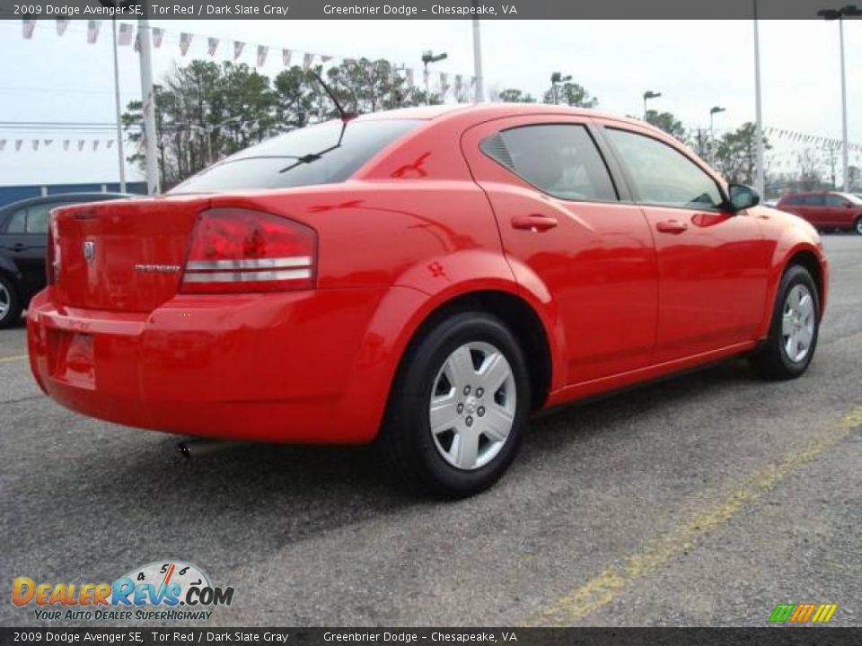 2009 Dodge Avenger SE Tor Red / Dark Slate Gray Photo #6