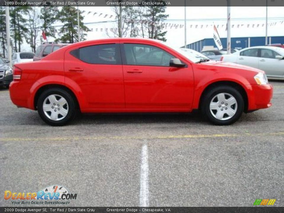 2009 Dodge Avenger SE Tor Red / Dark Slate Gray Photo #7