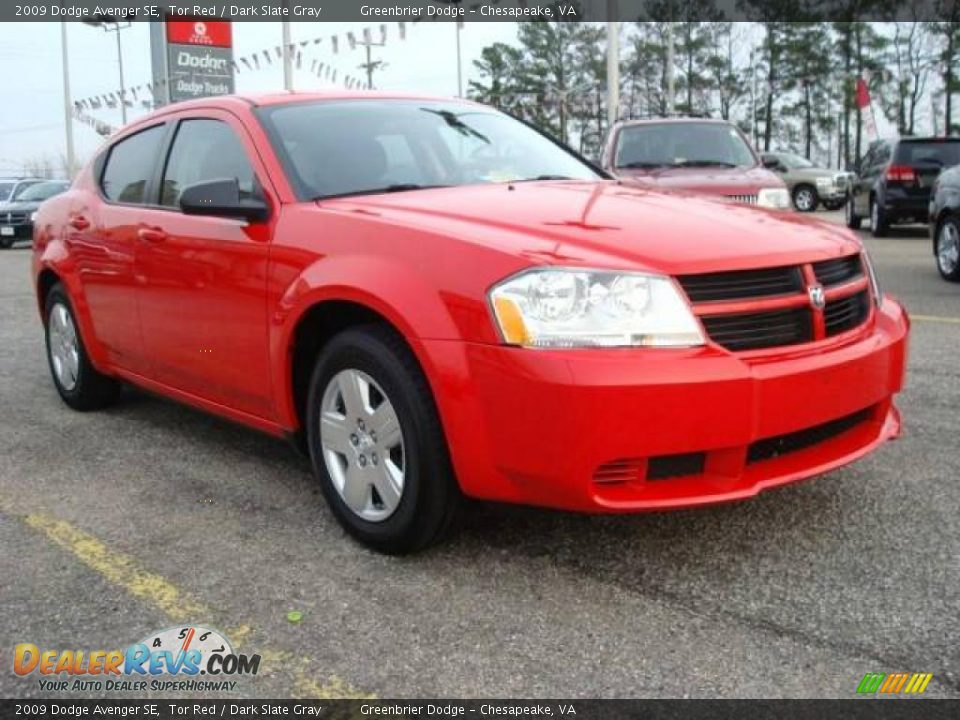 2009 Dodge Avenger SE Tor Red / Dark Slate Gray Photo #8