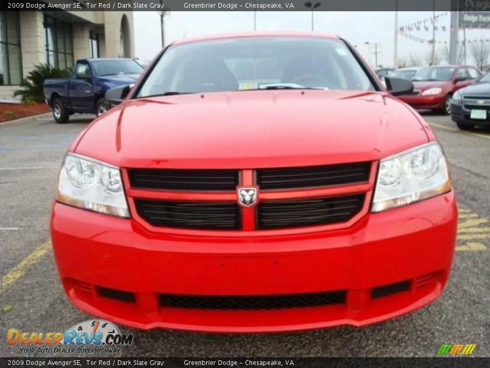 2009 Dodge Avenger SE Tor Red / Dark Slate Gray Photo #9