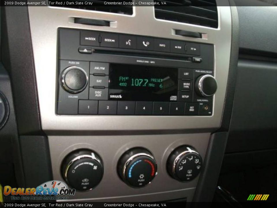 2009 Dodge Avenger SE Tor Red / Dark Slate Gray Photo #14