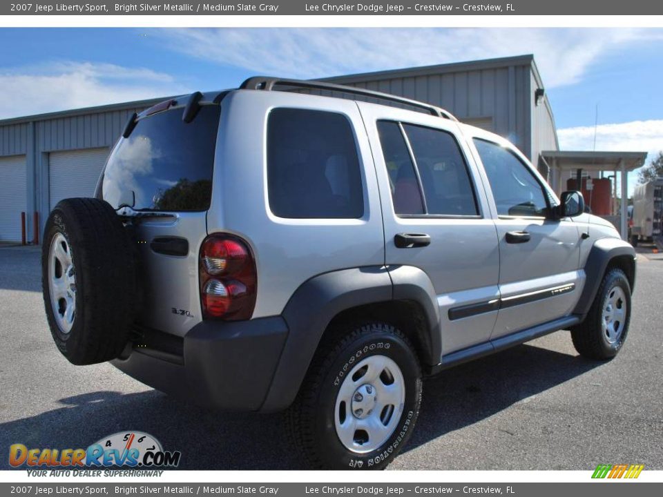 2007 Jeep Liberty Sport Bright Silver Metallic / Medium Slate Gray Photo #5