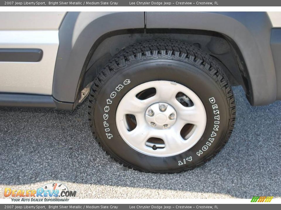 2007 Jeep Liberty Sport Bright Silver Metallic / Medium Slate Gray Photo #11