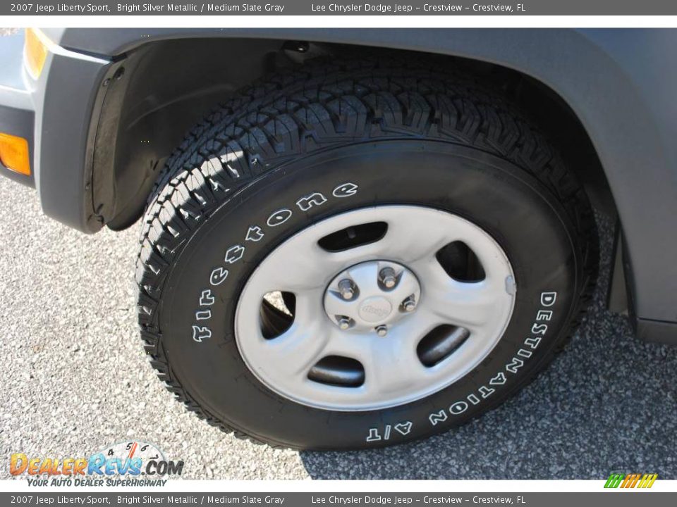2007 Jeep Liberty Sport Bright Silver Metallic / Medium Slate Gray Photo #12