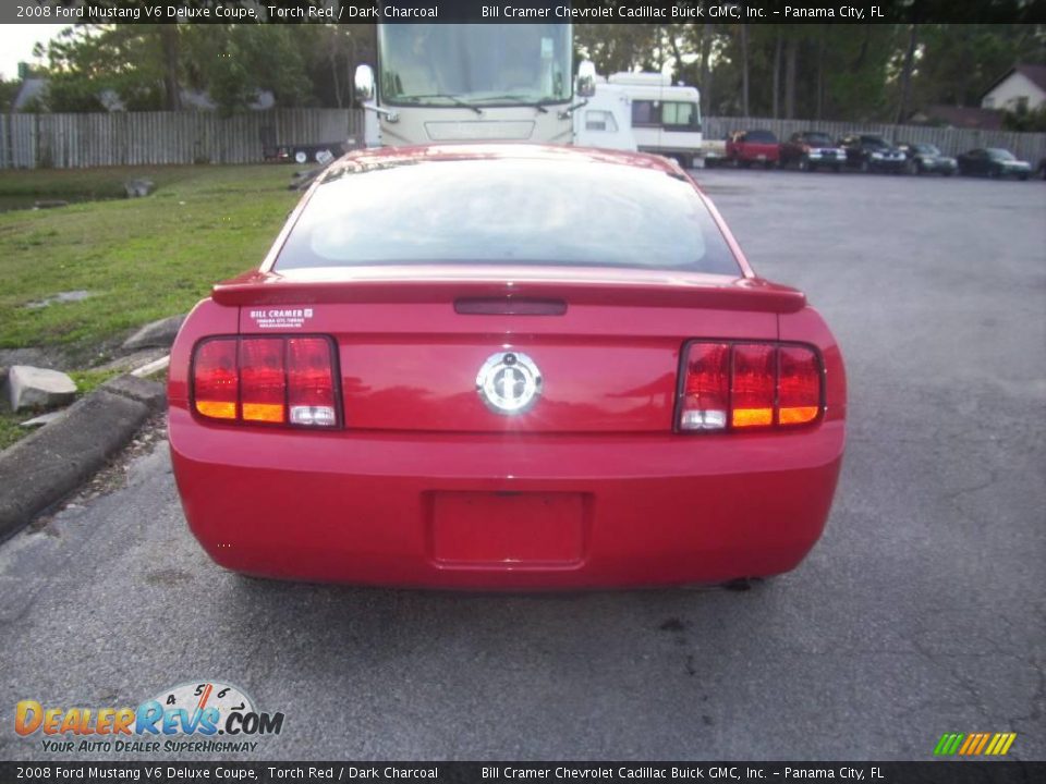 2008 Ford Mustang V6 Deluxe Coupe Torch Red / Dark Charcoal Photo #3