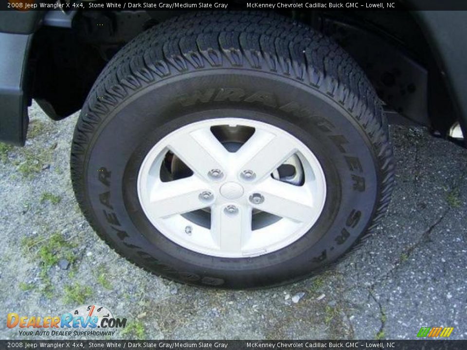 2008 Jeep Wrangler X 4x4 Stone White / Dark Slate Gray/Medium Slate Gray Photo #2