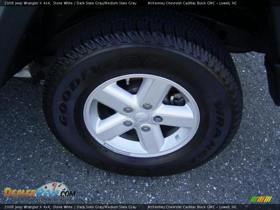 2008 Jeep Wrangler X 4x4 Stone White / Dark Slate Gray/Medium Slate Gray Photo #4