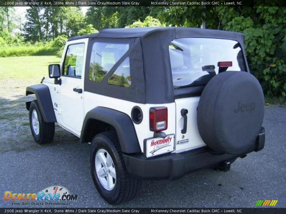 2008 Jeep Wrangler X 4x4 Stone White / Dark Slate Gray/Medium Slate Gray Photo #5