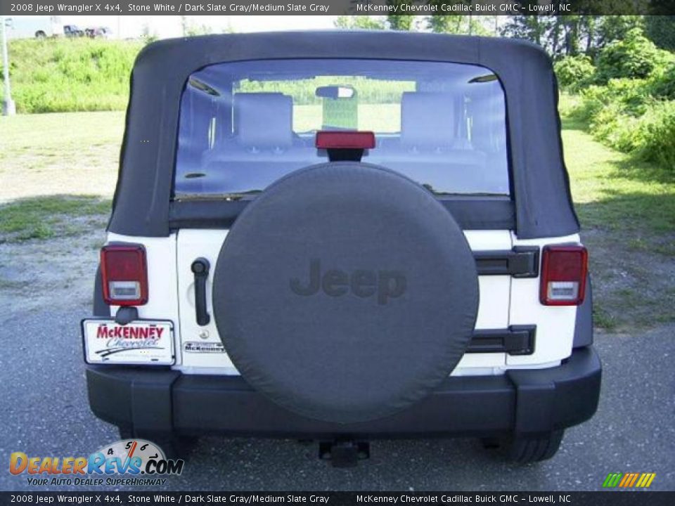 2008 Jeep Wrangler X 4x4 Stone White / Dark Slate Gray/Medium Slate Gray Photo #6