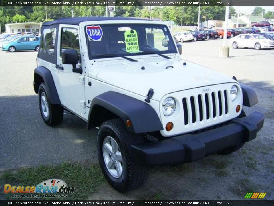 2008 Jeep Wrangler X 4x4 Stone White / Dark Slate Gray/Medium Slate Gray Photo #11