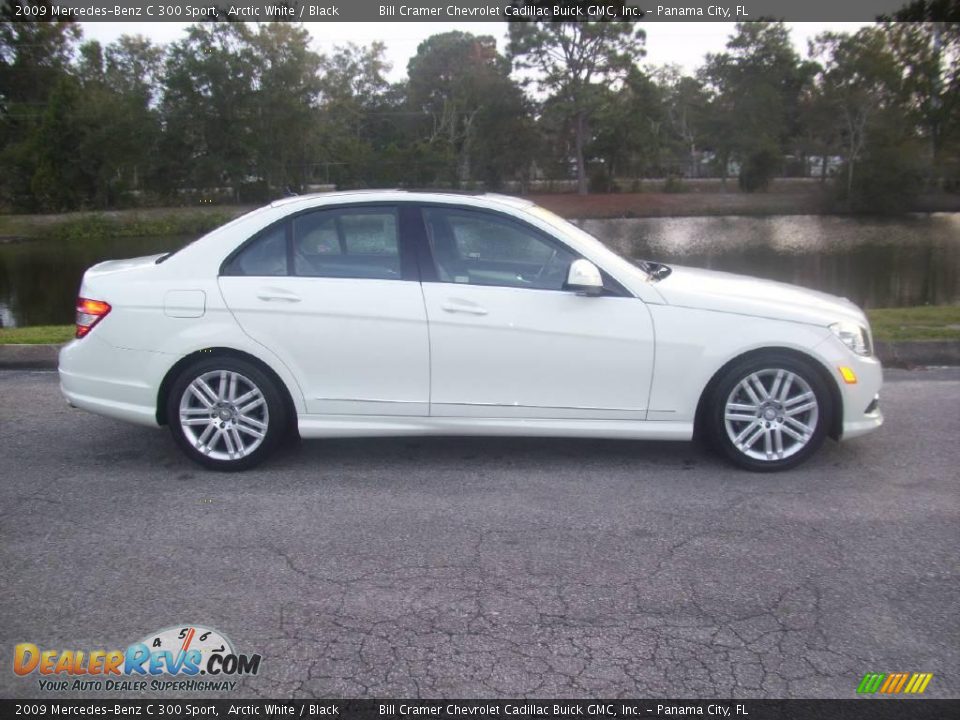 2009 Mercedes-Benz C 300 Sport Arctic White / Black Photo #1