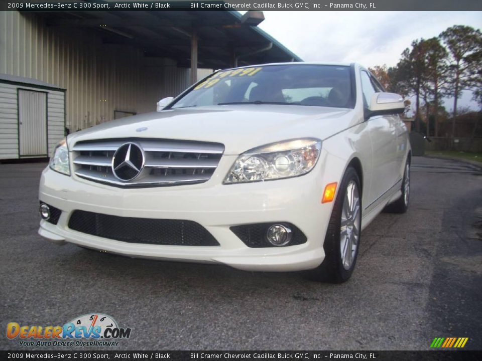 2009 Mercedes-Benz C 300 Sport Arctic White / Black Photo #2