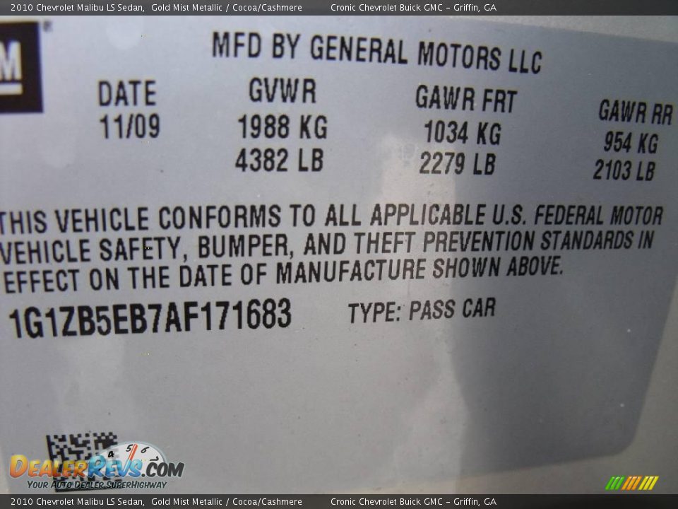 2010 Chevrolet Malibu LS Sedan Gold Mist Metallic / Cocoa/Cashmere Photo #19
