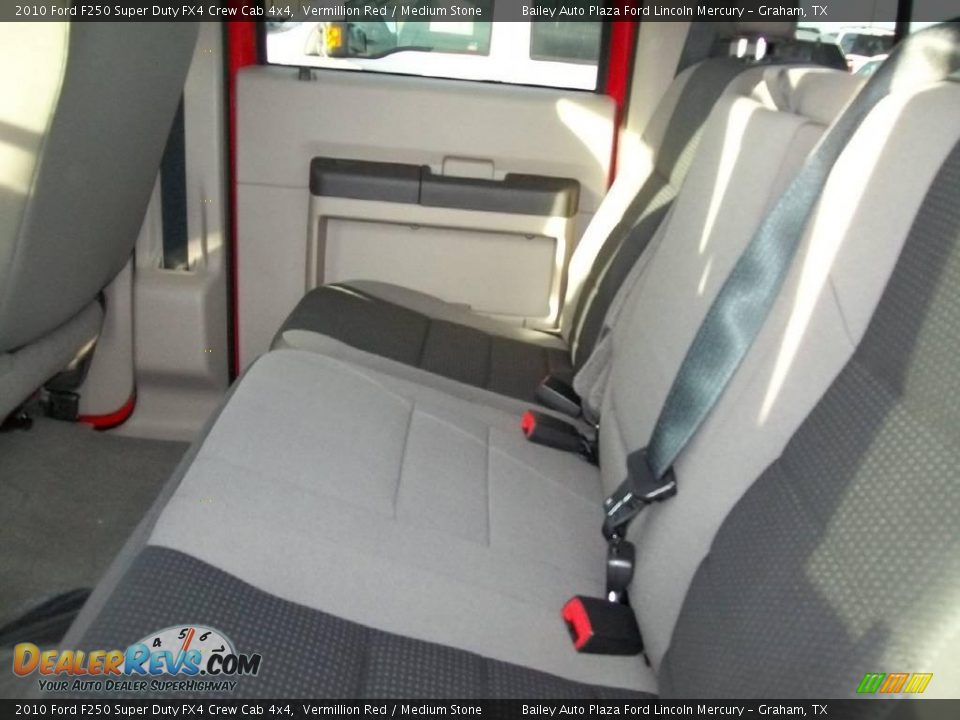 2010 Ford F250 Super Duty FX4 Crew Cab 4x4 Vermillion Red / Medium Stone Photo #4