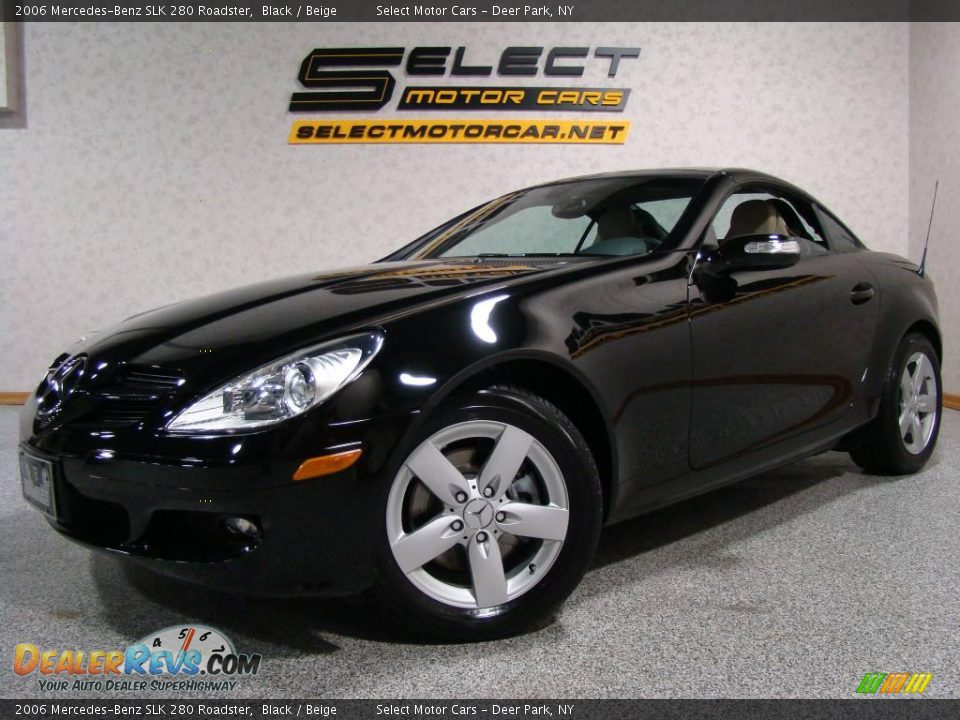 2006 Mercedes-Benz SLK 280 Roadster Black / Beige Photo #1