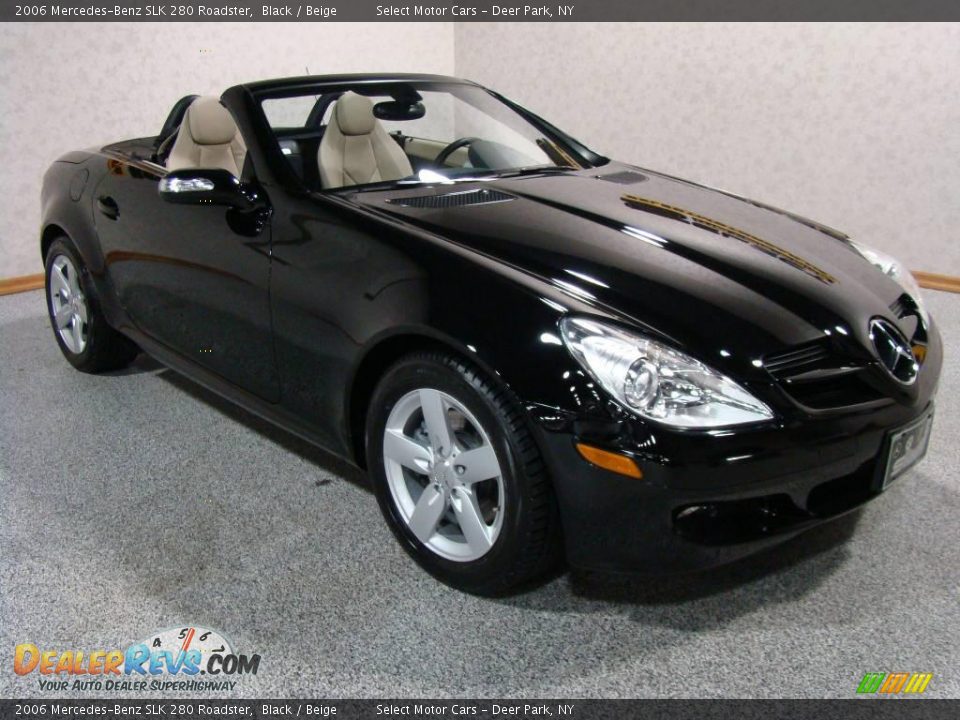 2006 Mercedes-Benz SLK 280 Roadster Black / Beige Photo #3