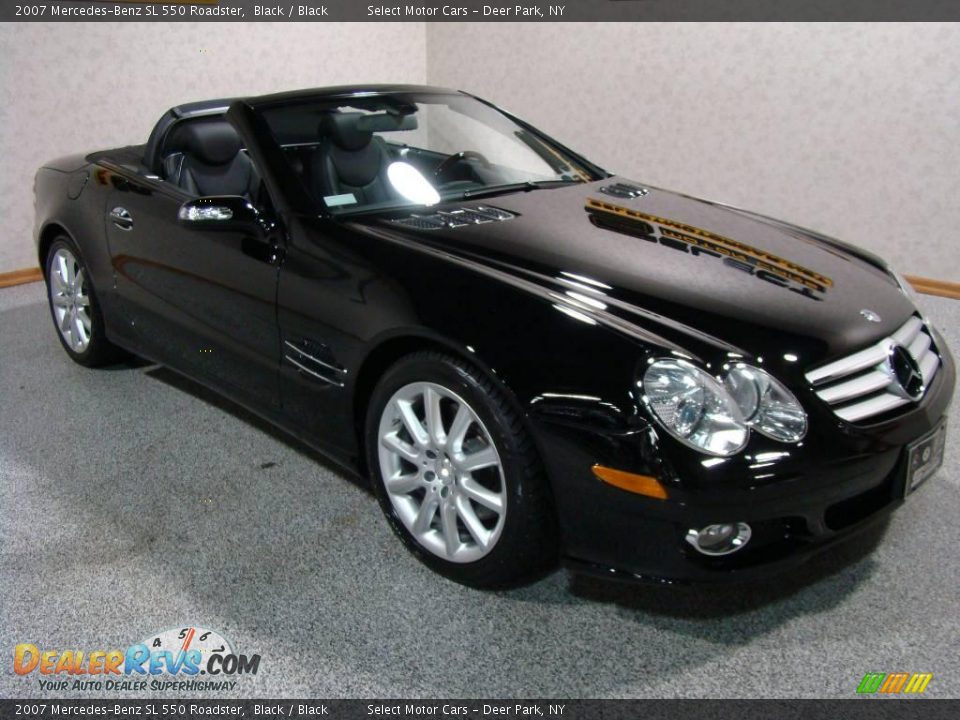 2007 Mercedes-Benz SL 550 Roadster Black / Black Photo #3