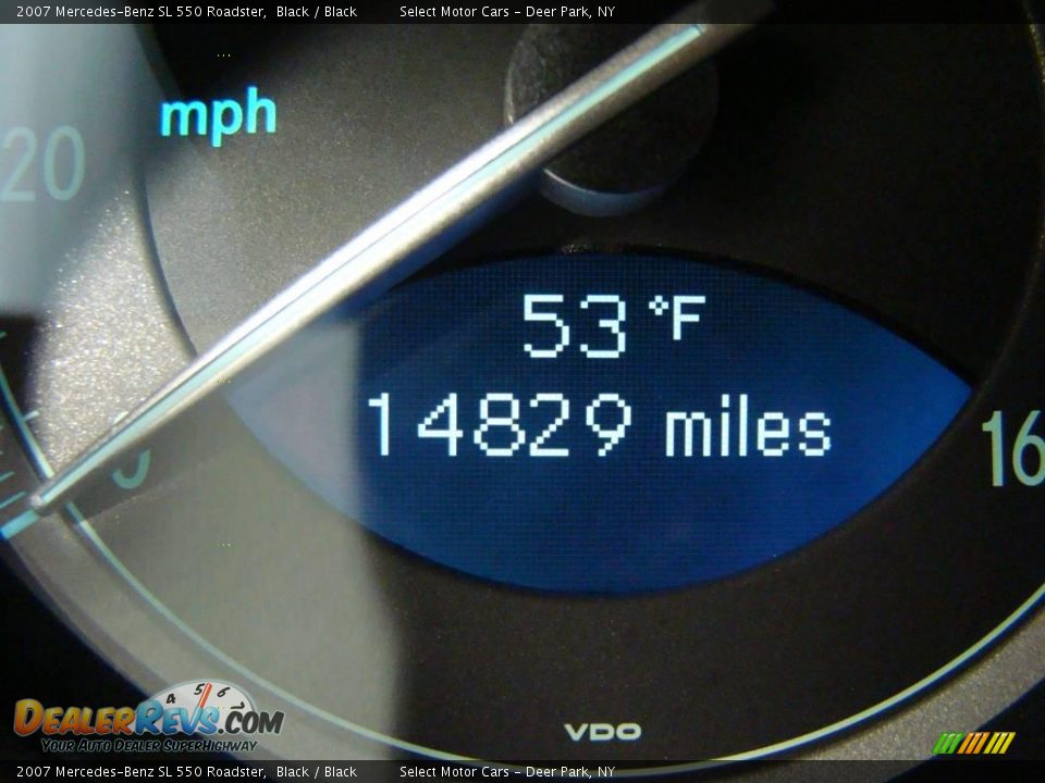 2007 Mercedes-Benz SL 550 Roadster Black / Black Photo #15