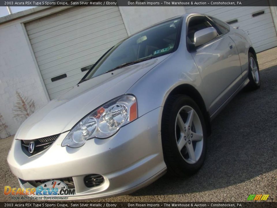 2003 Acura RSX Type S Sports Coupe Satin Silver Metallic / Ebony Photo #2