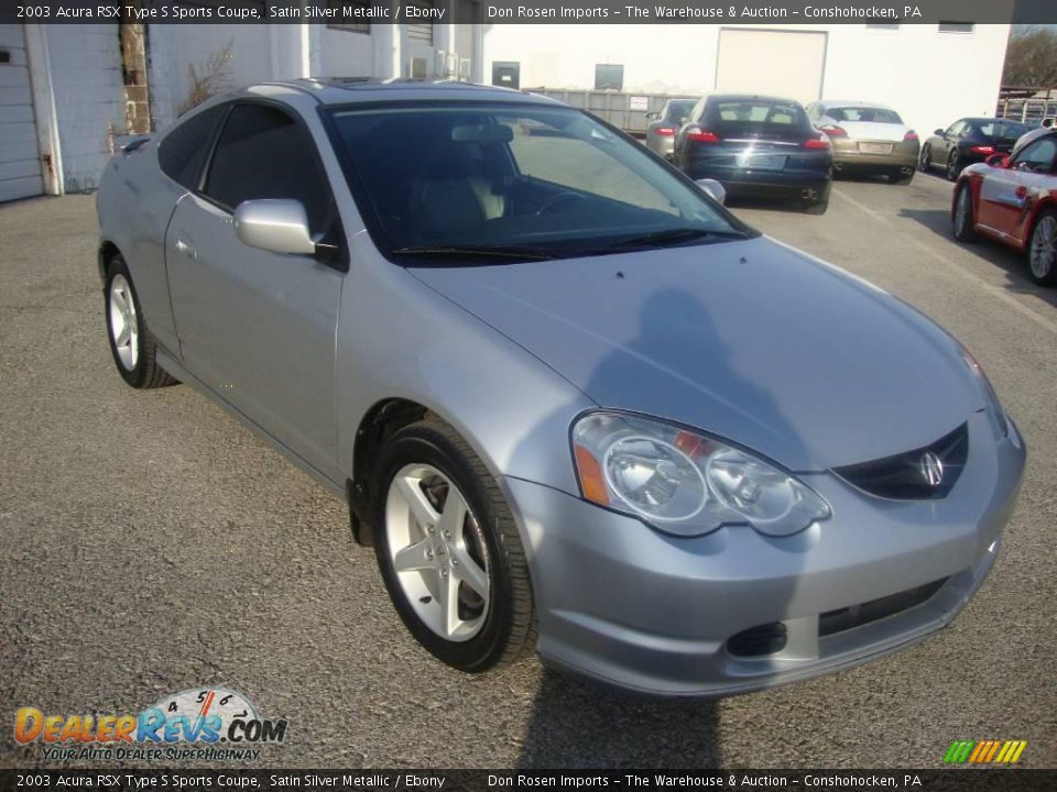 2003 Acura RSX Type S Sports Coupe Satin Silver Metallic / Ebony Photo #4