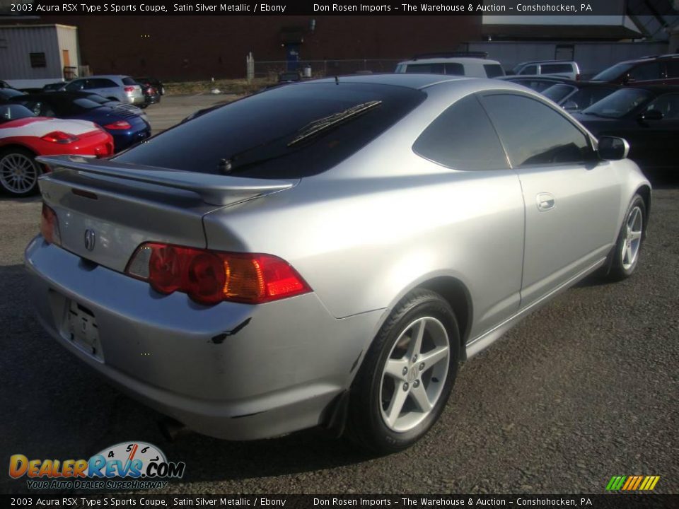 2003 Acura RSX Type S Sports Coupe Satin Silver Metallic / Ebony Photo #7