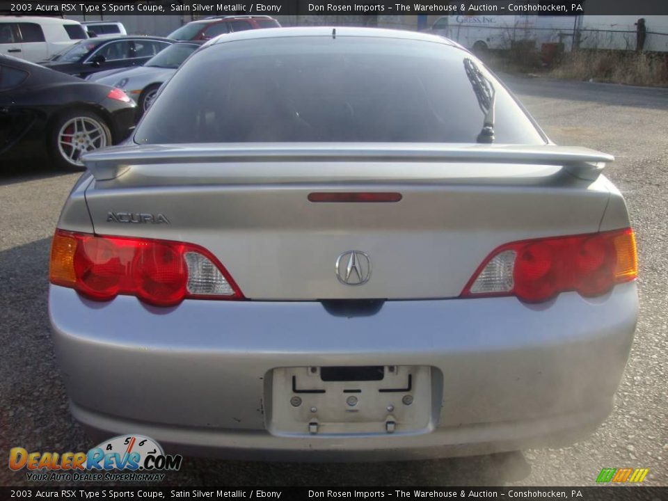 2003 Acura RSX Type S Sports Coupe Satin Silver Metallic / Ebony Photo #8