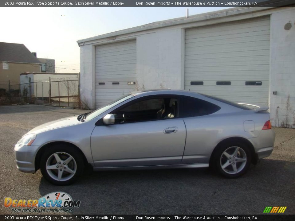 2003 Acura RSX Type S Sports Coupe Satin Silver Metallic / Ebony Photo #10
