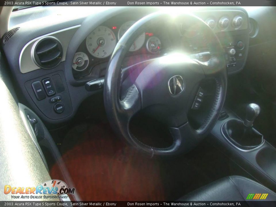 2003 Acura RSX Type S Sports Coupe Satin Silver Metallic / Ebony Photo #11