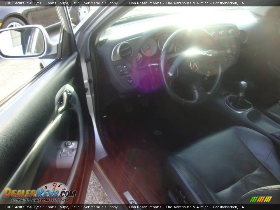 2003 Acura RSX Type S Sports Coupe Satin Silver Metallic / Ebony Photo #12