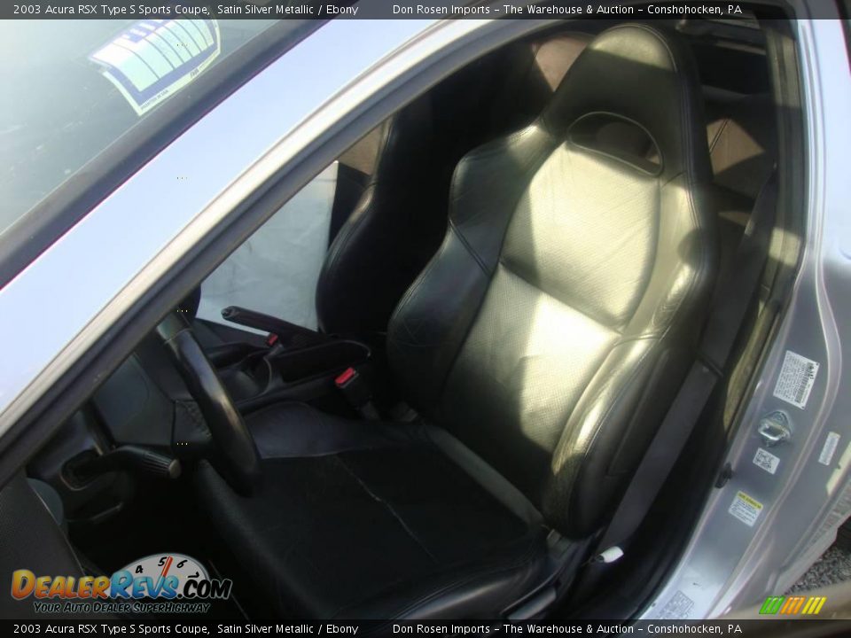 2003 Acura RSX Type S Sports Coupe Satin Silver Metallic / Ebony Photo #16