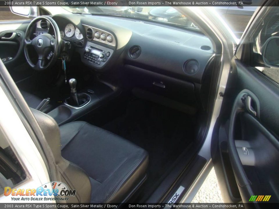 2003 Acura RSX Type S Sports Coupe Satin Silver Metallic / Ebony Photo #18